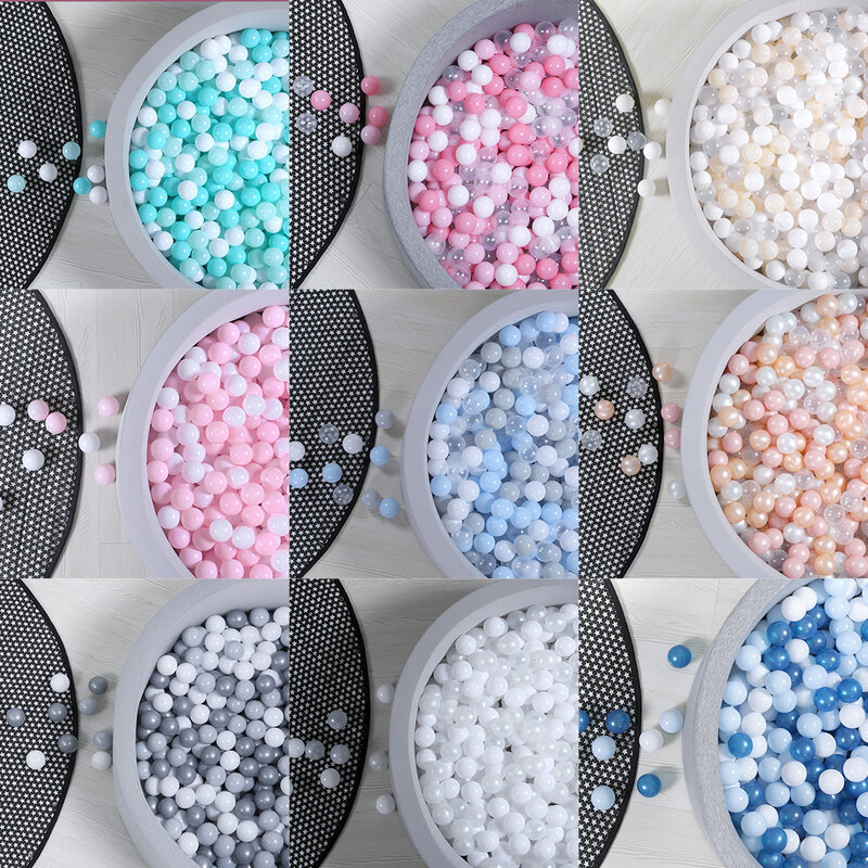 Pelotas de plástico de colores sin BPA para bebés, 100 piezas, 5,5 cm, casa de rebote, piscina de bebé y casa de juegos
