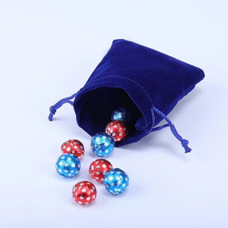 Bolsa de franela de separación de Color rosa DE14, bolsas de embalaje de exhibición de regalo de joyería, bolsas de terciopelo con cordón