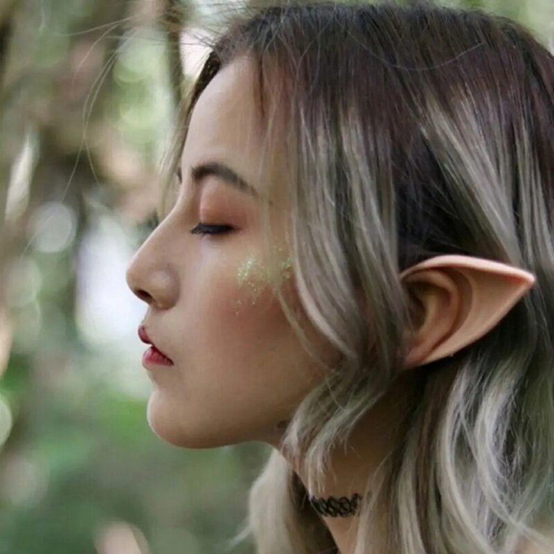 Cute Cos accessori fotografia puntelli fata orecchie da elfo gioielli con polsino dell'orecchio orecchini da donna orecchie finte