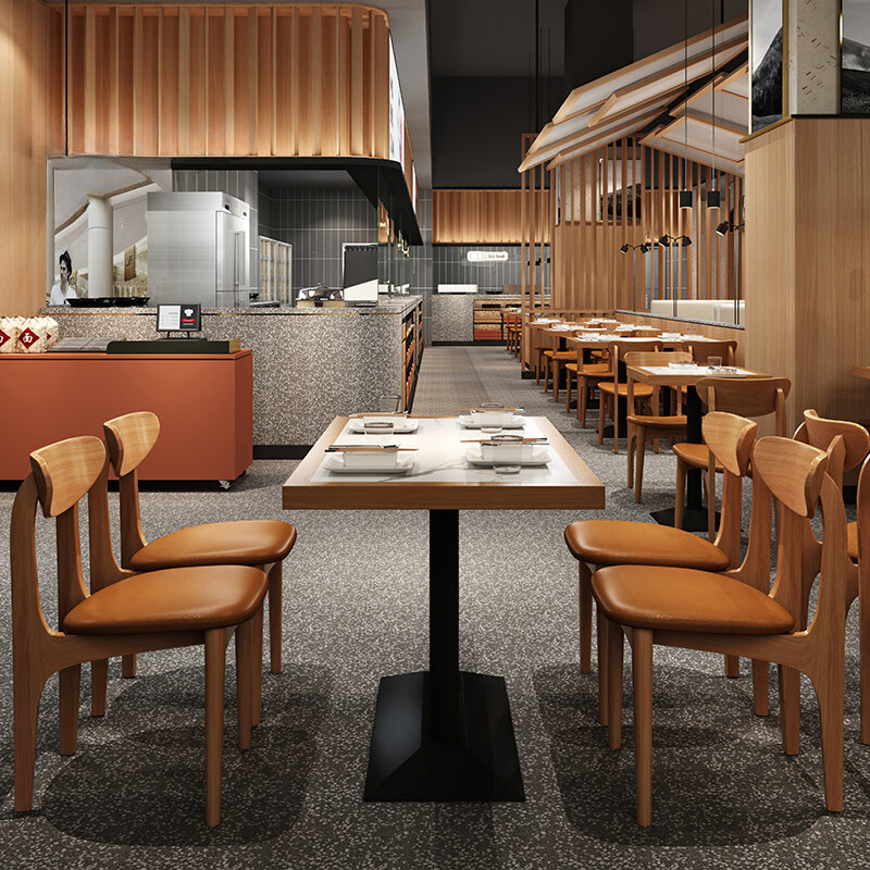 Mesas de centro de consola para comedor, Muebles minimalistas de diseño moderno para restaurante