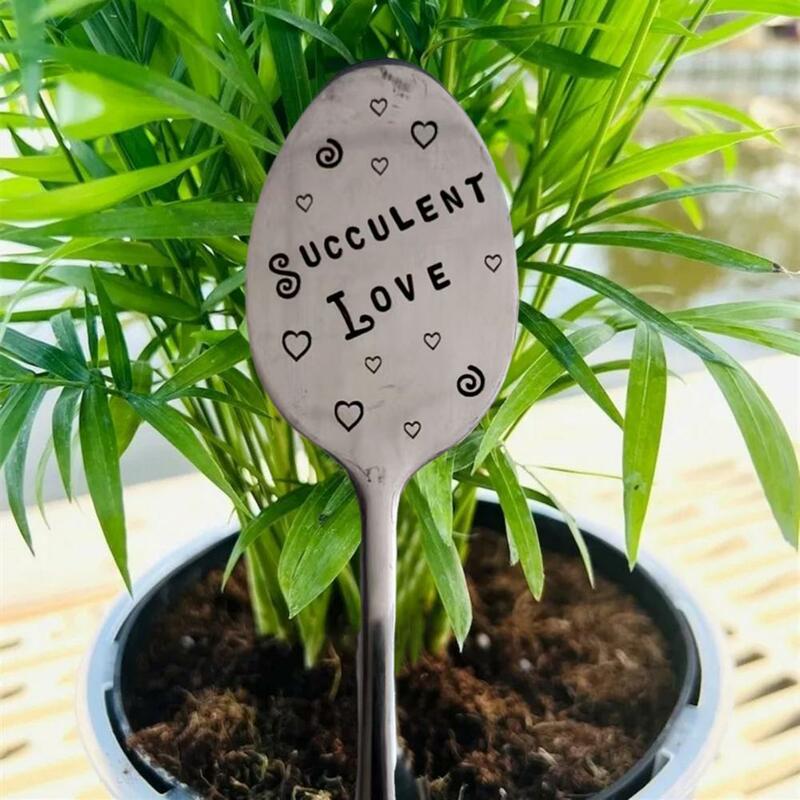 Marcador de plantas con forma de cuchara, etiqueta decorativa para decoración de jardín, regalo de amistad, bricolaje