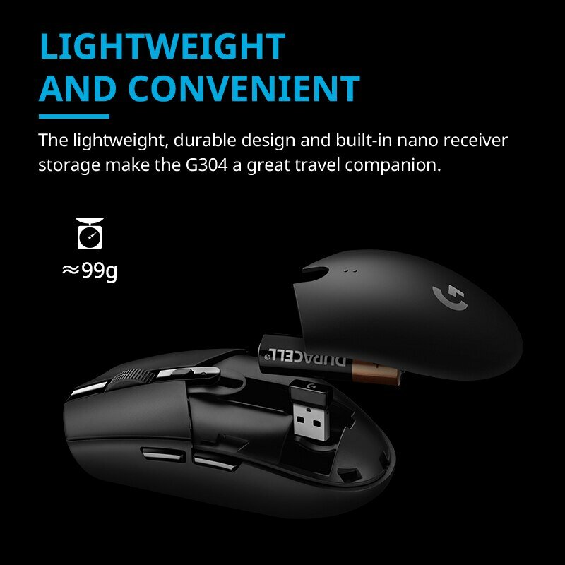 Logitech G304 Mouse Gaming nirkabel, Esports periferal dapat diprogram untuk kantor, Mouse Laptop, LOL