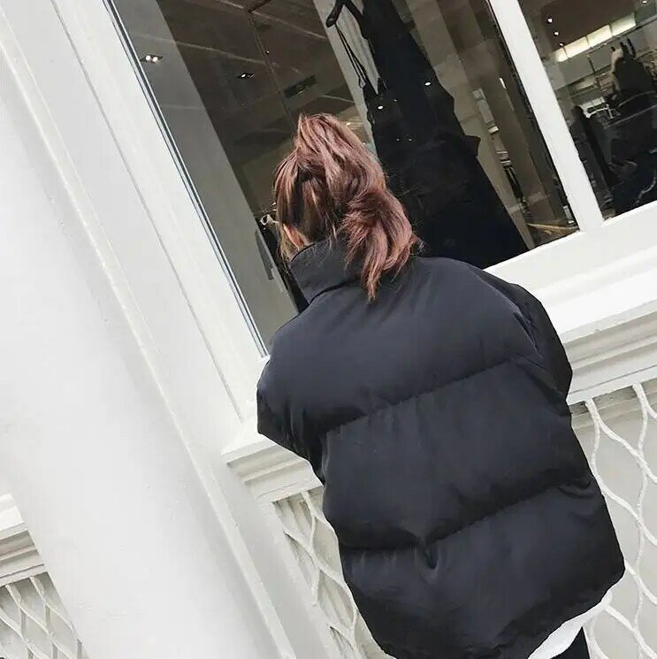 Damen Winter jacke dicke gepolsterte Jacke lässig lose kurze Brot Mantel 2021 Frau Baumwolle Mantel neue Mode Kleidung