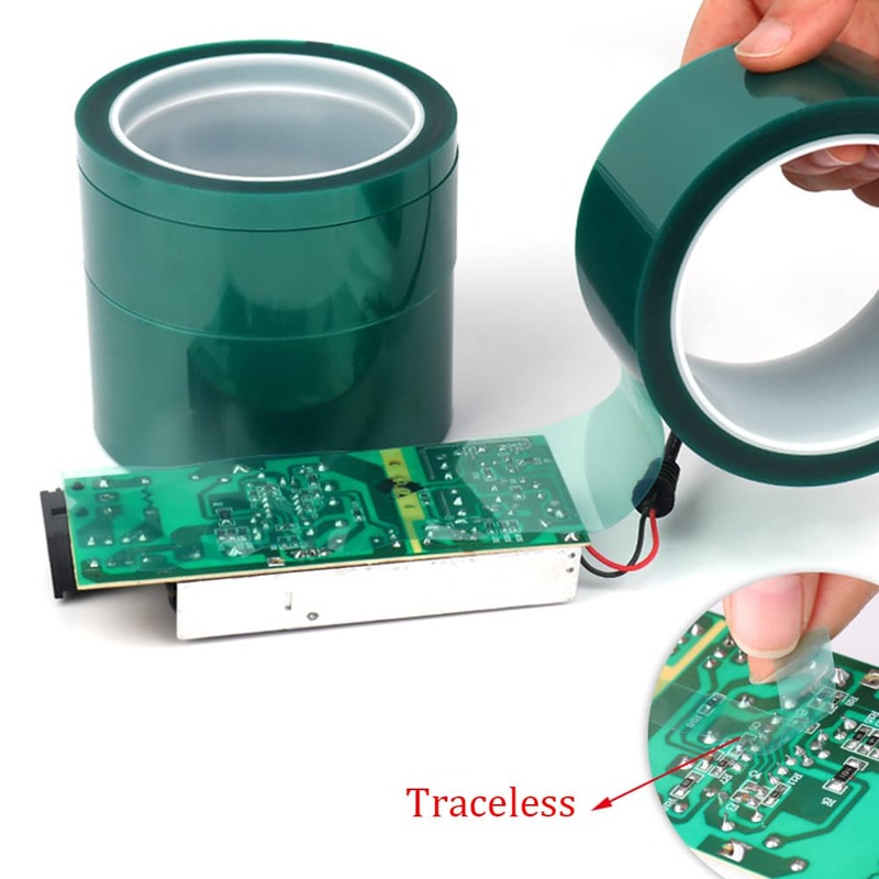 33M/Roll Green PET Film Tape High Temperature Heat Resistant PCB Solder SMT Plating Shield Insulation Protection