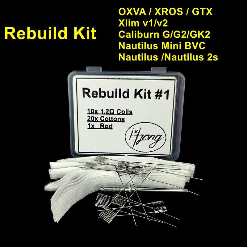 10/5/1 asli Hong membangun kembali Kit untuk GTX/Caliburn /OXVA /Xlim V2 /XROS 1.2 Mesh Kawat tahan kumparan kepala DIY perbaikan alat Set
