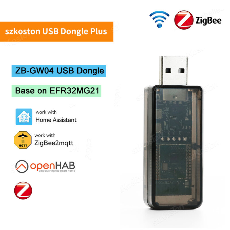 Zigbee 3.0 Dongle USB berdasarkan Silicon Labs EFR32MG21, adaptor ZB-GW04 Gateway Zigbee Universal mendukung ZHA openopenhab