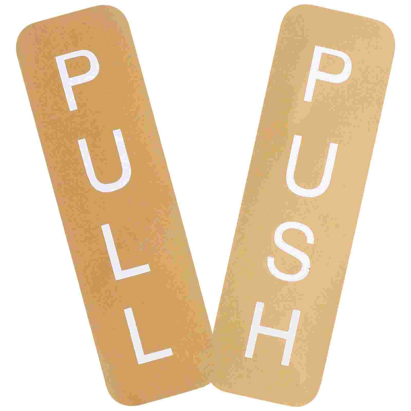 Gouden Schuifdeur Sticker Pull Push Sticker Borden Voor Glazen Deuren Plakkerige Zelfklevende Stickers