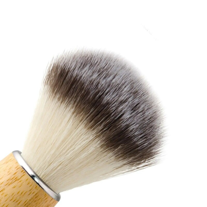 Brosse à raser légère avec poignée en bambou, poils synthétiques en nylon, mouCumbria facile, livres professionnels, visage et barbe, accessoires