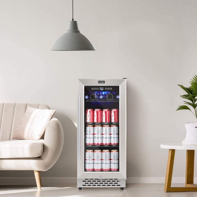 Refrigerador de bebidas con puerta de vidrio, 15 pulgadas, nuevo, 2023