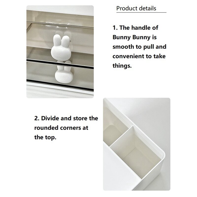 Cassetto scatola di coniglio cassetto scatola di immagazzinaggio di coniglio ornamenti da tavolo per ufficio per studenti per bambini