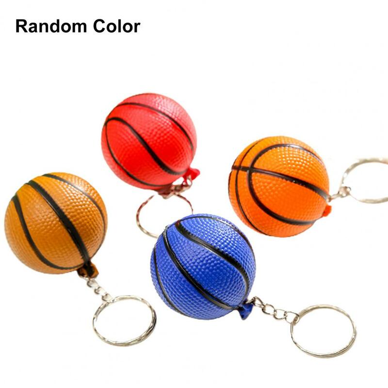 مضحك الإبداعية لطيف المفاتيح النساء الرجال كرة السلة شكل الرياضة الإجهاد الكرة ربط المفاتيح حلقة رئيسية حقيبة حلية