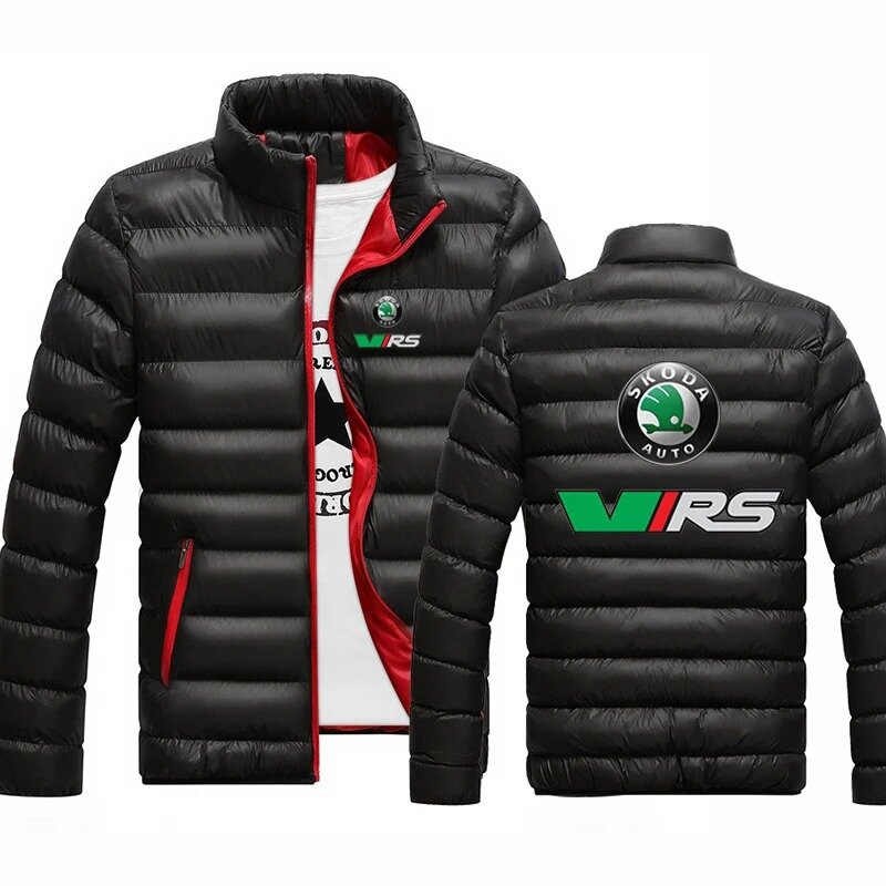 Skoda Rs Vrs Motorsport Graphicorrally Wrc Racing Męski zimowy nadruk Wygodne utrzymuj ciepło Czterokolorowe ubrania wyściełane bawełną