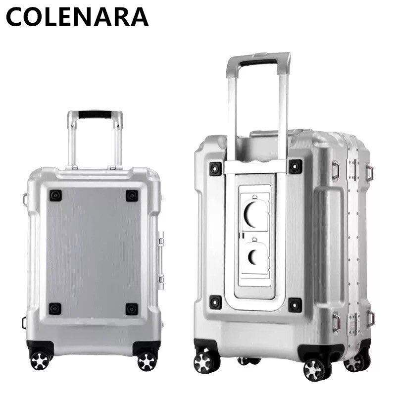 Высококачественный мужской чемодан COLENARA 20/24/29 дюймов, многофункциональные деловые сумки на колесиках, Женский Классический чемодан с паролем