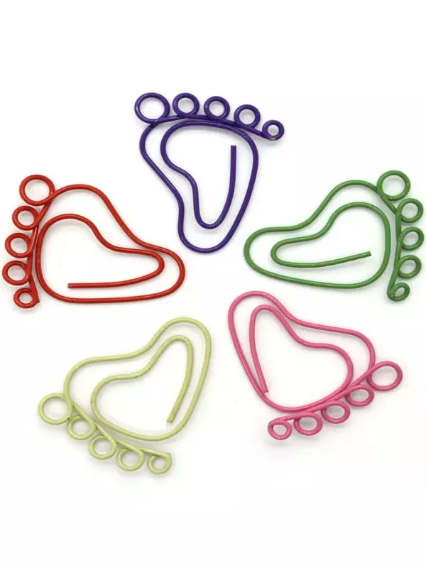 12 Pcs Foot Shape Paper Clips Creative Interesting Bookmark Clip Memo Clip Shaped Paper Clips For Office School Home