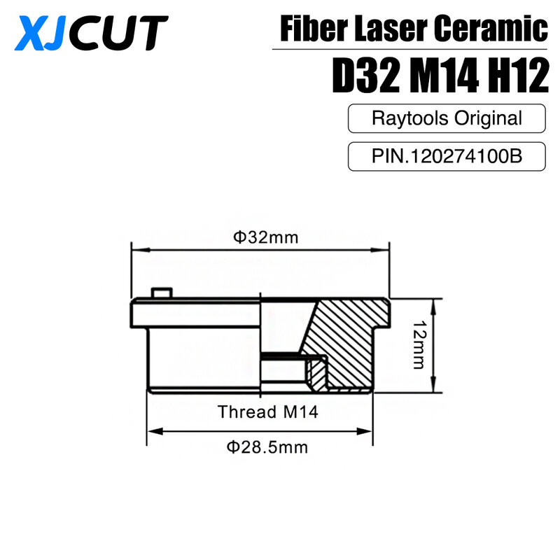 XJCUT oryginalne narzędzia laserowe laserowe ceramiczne D32/D28/d19,5 mm uchwyt dyszy do Raytools Laser światłowodowy BT240 BM111 BM114 BM115 BM06k