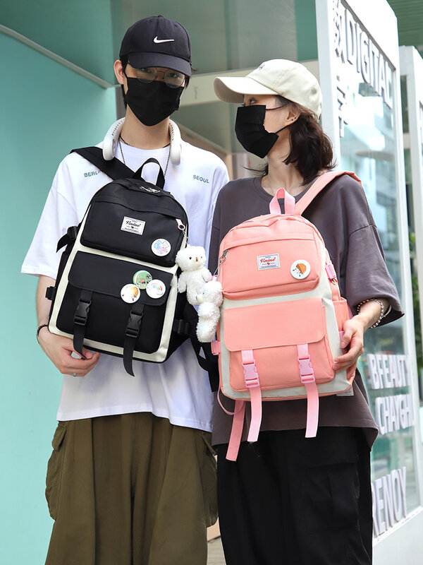 Комплект из четырех предметов рюкзака VNINE, рюкзак, женская сумка через плечо, сумка-Кроссбоди, фото карандаш, вместительная Компьютерная сумка