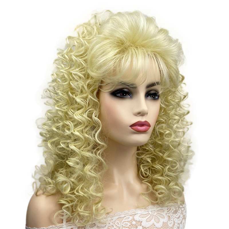 Женские Длинные блонд вьющиеся парики женские натуральные волнистые синтетические волосы Косплей Полный парик