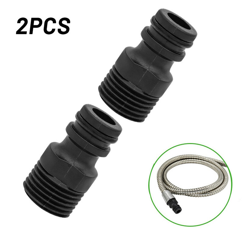 2PCS Threaded Tap Adaptor 1/2" BSP Garden Water Hose Quick Pipe Connector Fitting Garden Irrigation System Parts Adapters