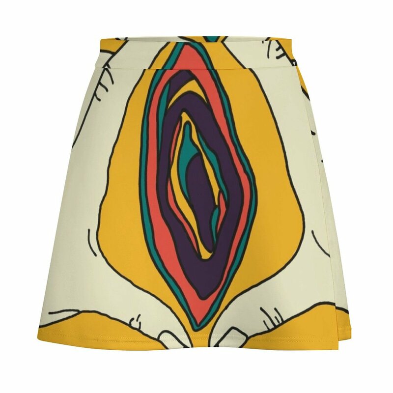 Minifalda con arte de Vagina Vulva para mujer, vestidos elegantes, ropa de verano