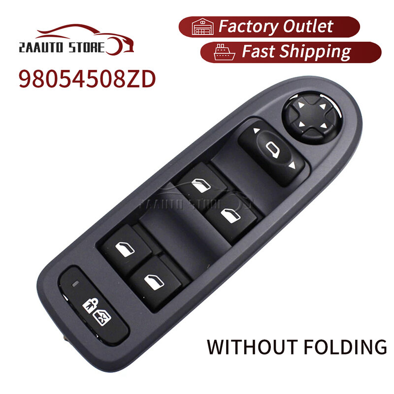 Interruptor de Control de ventana automática, botón de espejo lateral para Peugeot 2007, 2013, 308, Citroen C5, 98054508ZD, 96659465ZD, 508, 98053439, 30170396