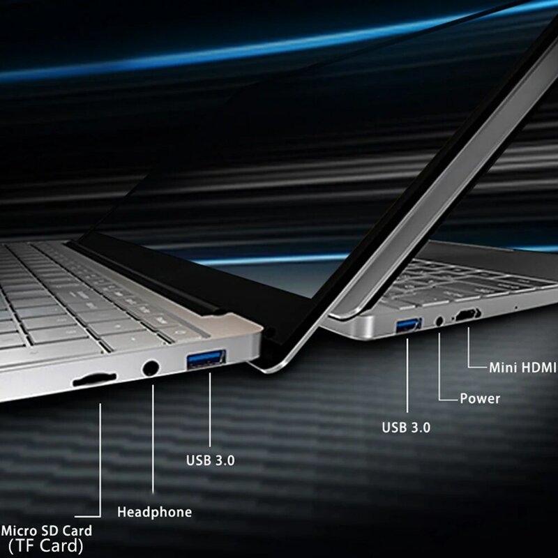Ordenador portátil barato, Notebook con Windows 10, 11 Pro, 15,6x1920, DDR4 Ram, 12GB Rom, 1080 GB SSD, puerto HDMI, 128 pulgadas