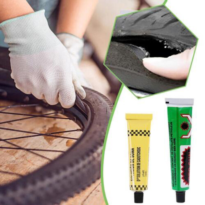 Pegamento de reparación de neumáticos de bicicleta, automóvil, motocicleta, tubo interior, pegamento de reparación de pinchazos, pegamento de reparación de neumáticos fuerte