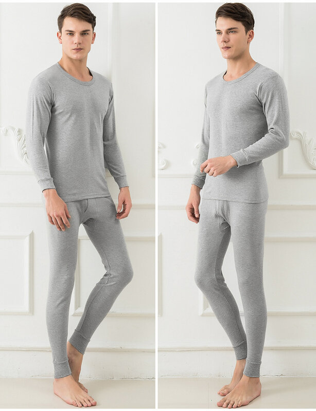 Pijama de algodón para hombre, ropa de dormir de invierno, conjunto para dormir