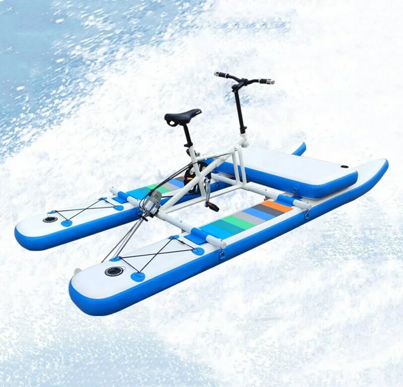 PVC inflável única bicicleta para adulto, bicicleta aquática especial, equipamento de lazer, barco a pedal, especial de Natal, 2022