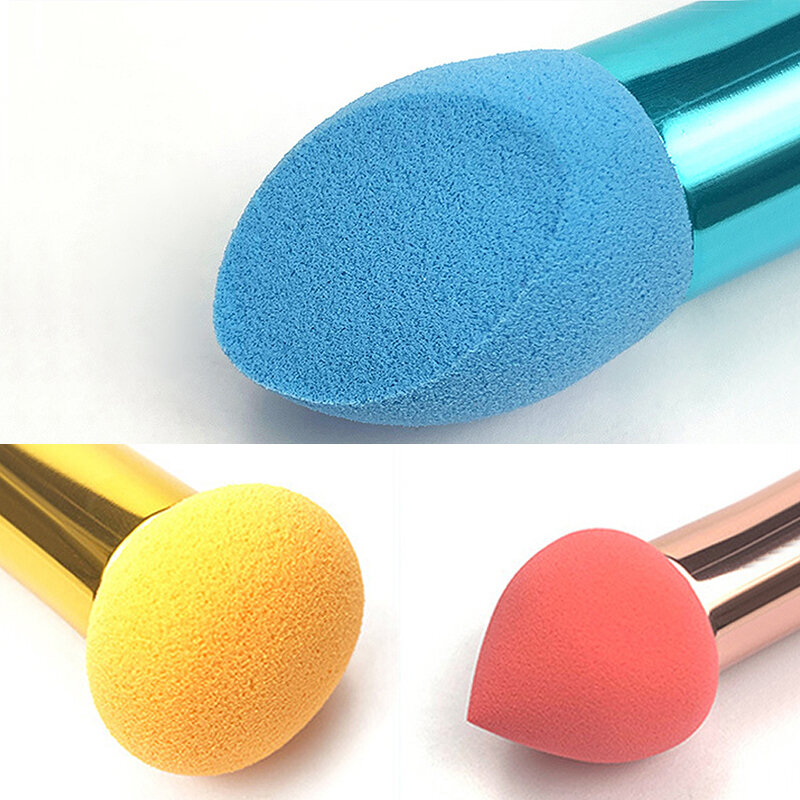 3Pcs Colorful Makeup Sponge Brushes Set Soft Mushroom Head Puff Blush Cheek Founcdation Woman Beauty Face Bevel Cut Makeup Tools