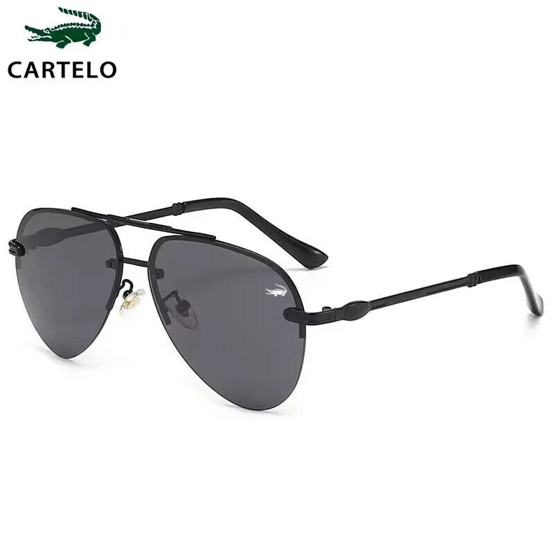 Солнечные очки cartelo в металлической оправе Uv400 для мужчин и женщин, зеркальные солнцезащитные аксессуары в винтажной оправе