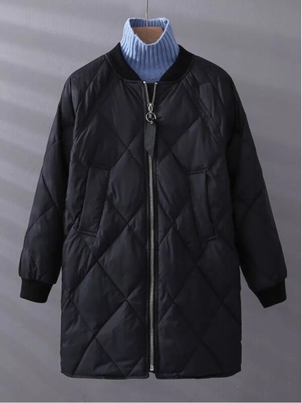 여성용 면 패딩 코트 파카 다운 겨울 재킷, 길고 두꺼운 따뜻한 코트, 푸퍼 아우터 재킷, 2023 봄 가을 겨울