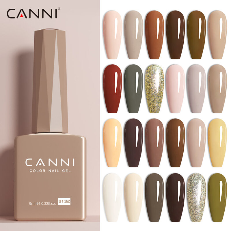 CANNI Gel Nail Polish VIP Kit Gorgeous Color Full Coverage HEMA FREE Soak Off UV LED Semi Permanent Gel Varnish Winter Nails