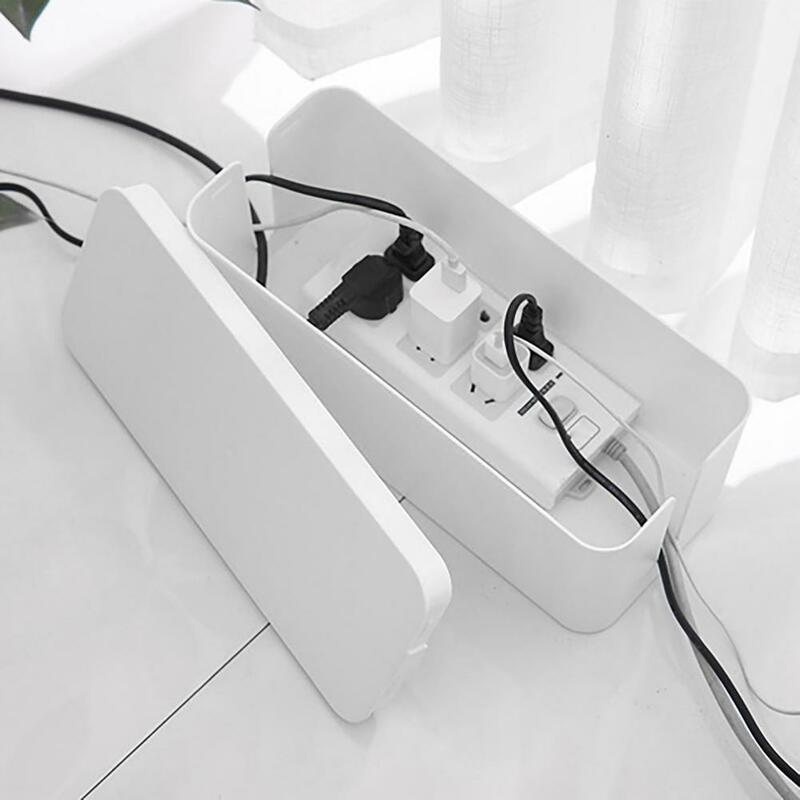 High-quality Power Cord Storage Box Wire Management Dust-proof Lightweight Power Strip Storage Box for Charging Cable