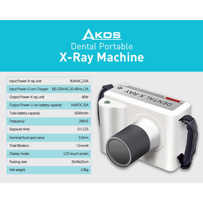 Dental X Ray wysokiej jakości cyfrowy przenośny stomatologiczny aparat rentgenowski bezprzewodowy ręczny aparat rentgenowski