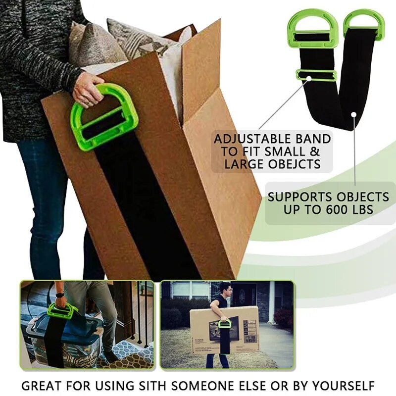Home Furniture Moving Straps Adjustable Moving Wrist Forearm Forklift Lifting Strap Heavy things Transport  Mover Straps  Tools