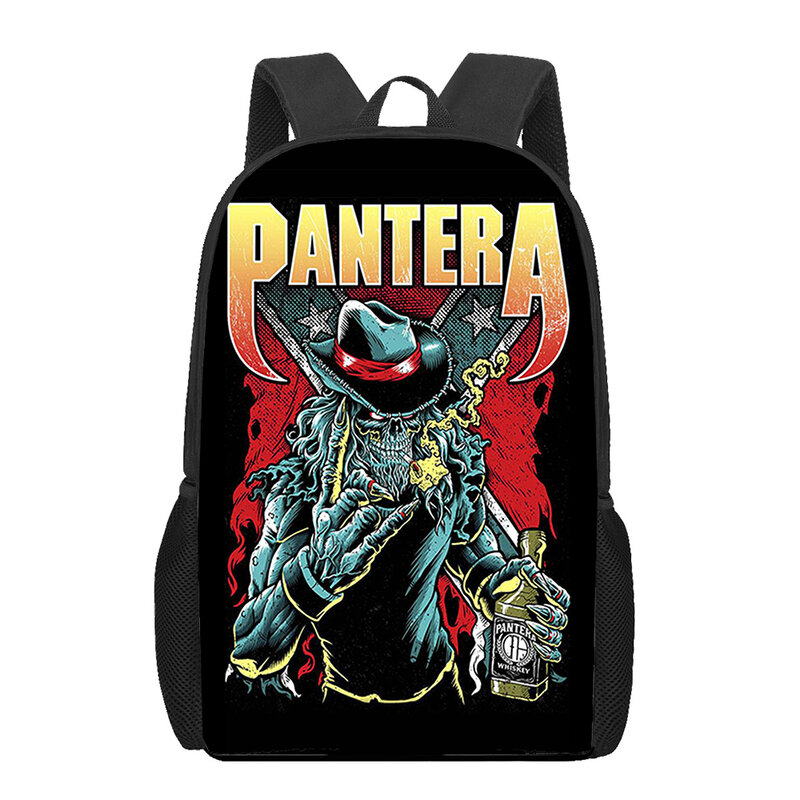 Pantera Ritual Metal Band stampa 3D borse da scuola per bambini zaino per bambini per ragazze ragazzi zaini per studenti zaino intrecciato