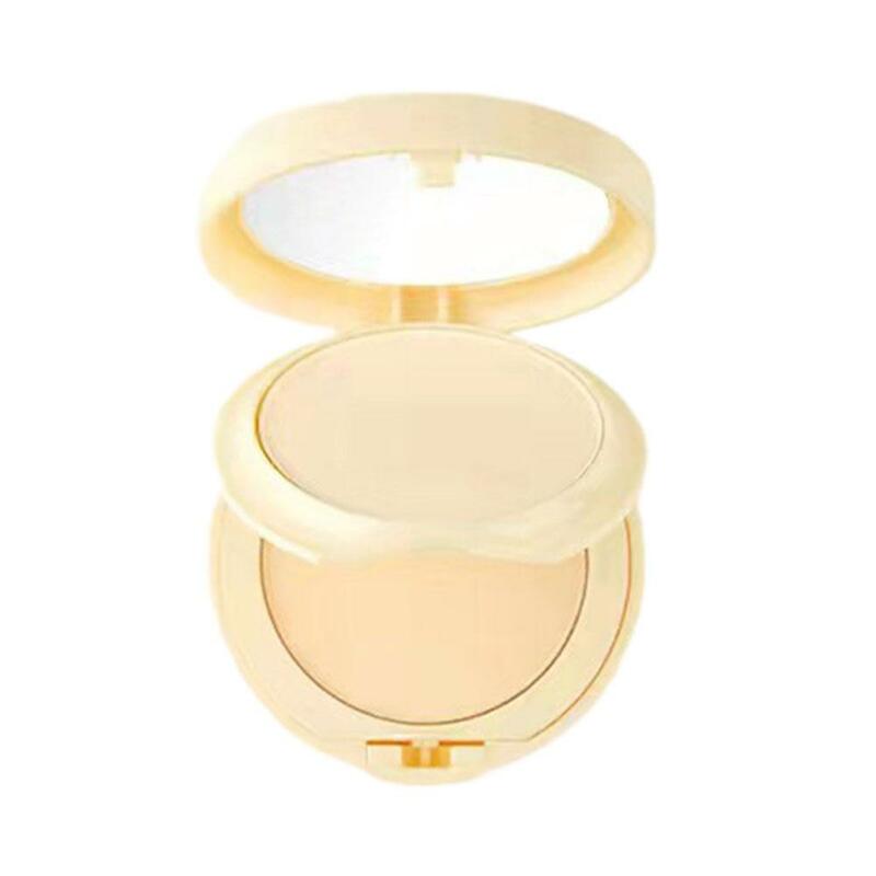 2 In 1 Clear Double Layer Pressed Powder Face Powder Tool cosmetici usa Long Makeup Oil Wet Control Concealer Lasting Dry S H2X7