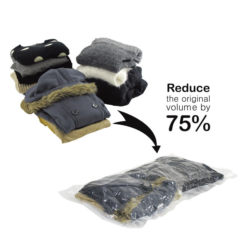 Nowy 1/4/8 sztuk wygoda w domu worek próżniowy do torba do przechowywania ubrań z zaworem przezroczysty składany skompresowany Organizer Saving Seal