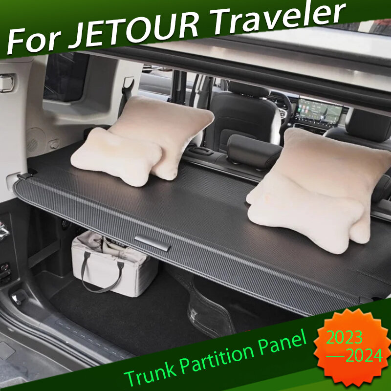 Car Trunk Partition Panel Fit for Chery JETOUR Traveler T2 2023 2024 Modification Car Trunk Curtain Car Trim Interior Parts