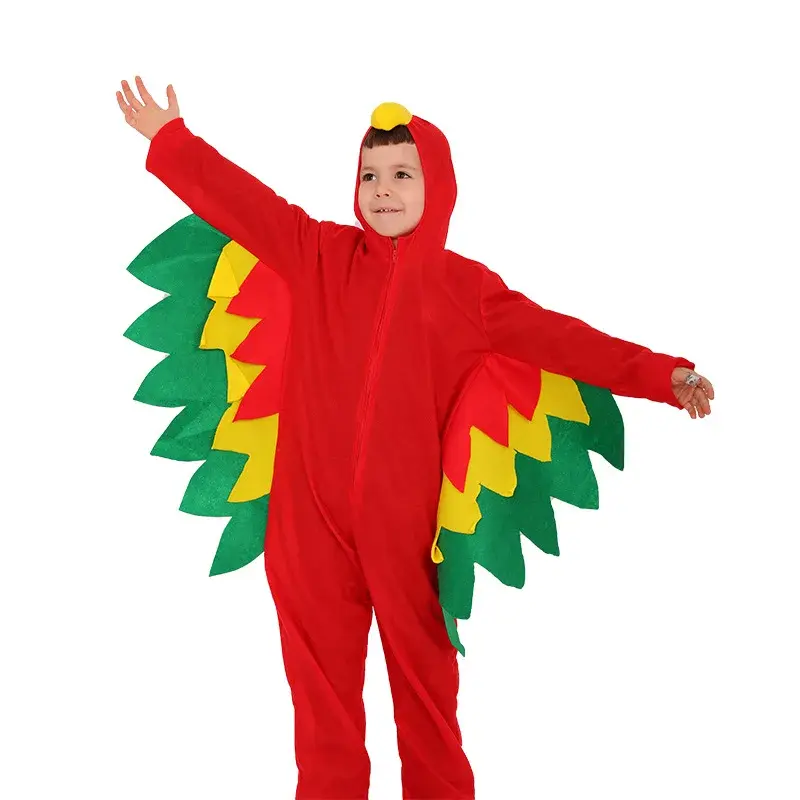 Halloween Costume Costumes for kids Animated Parrot Jumpsuit Hooded Bat Wings Party Performance Clothing