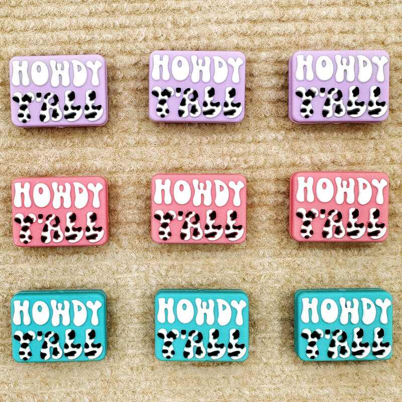 10PC Baby Silicone Beads Rectangle Focus Beads Teethe Baby Toy DIY String Pen Beads Nipple Chain Jewelry Accessories Kawai Gifts