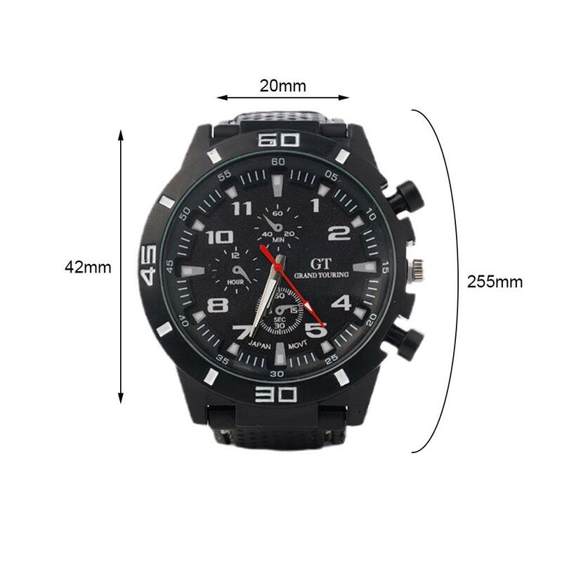 남성용 실리콘 레저 시계, 스포츠 패션 손목 시계, 개성 클래식 방수 전자 시계