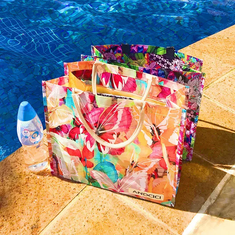 Super modne przenośne woreczki podróżne wodoodporne przenośne wodoodporne damskie składana torba na zakupy