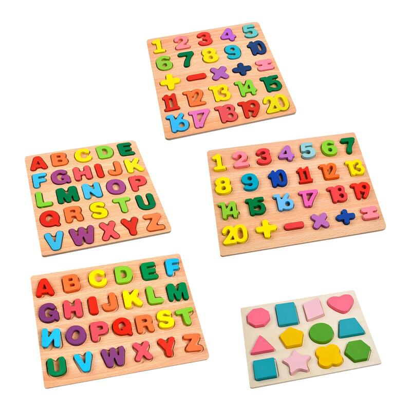 Houten Puzzel Vroeg Leren Speelgoed Educatief Matching Spel Voor Kinderen Verjaardagscadeaus, Kous Stuffer