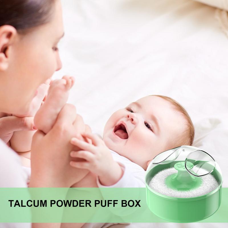 Powder Puff And Container Skin-friendly Soft Body Powder Puff Portable Dustproof Powder Puff Case Empty Powder Dispenser