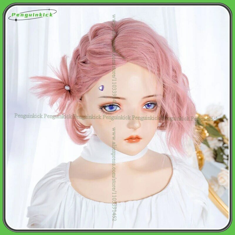 Женский короткий волнистый синтетический парик средней части кожи головы Серебристые Серые розовые вьющиеся термостойкие волосы натуральная Лолита JK Chic для девочек
