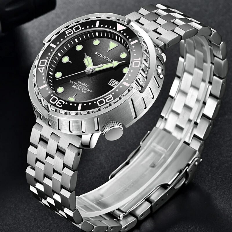Relógio de quartzo esportivo masculino, cronógrafo impermeável, relógio de pulso, relógio militar, relógio de pulso, 2022, 2024