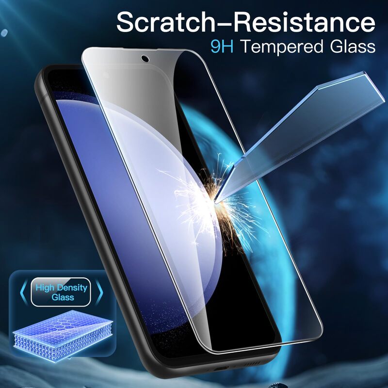 Screen Protector For Galaxy S23 FE Samsung, Tempered Glass HD 9H Hight Aluminum Anti Scratch Case Friendly Free Shipping