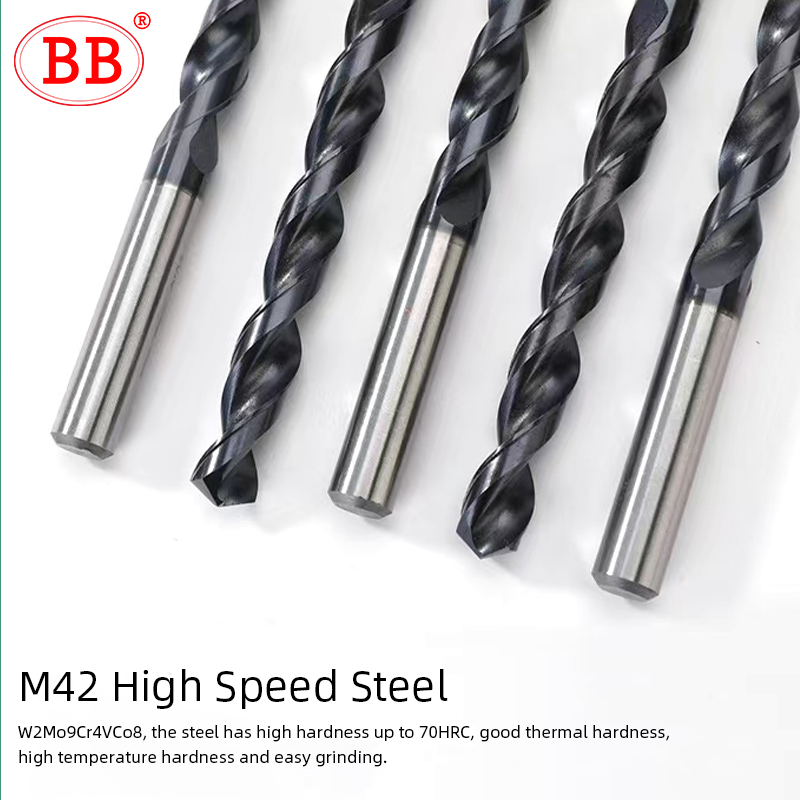 BB M42 Cobalto Torção Broca, Alto Desempenho para Aço Carbono Cobre Aço Inoxidável, Buraco Ferramenta, 1mm-13mm, HSSE Co8, DIN338, HSS-PM