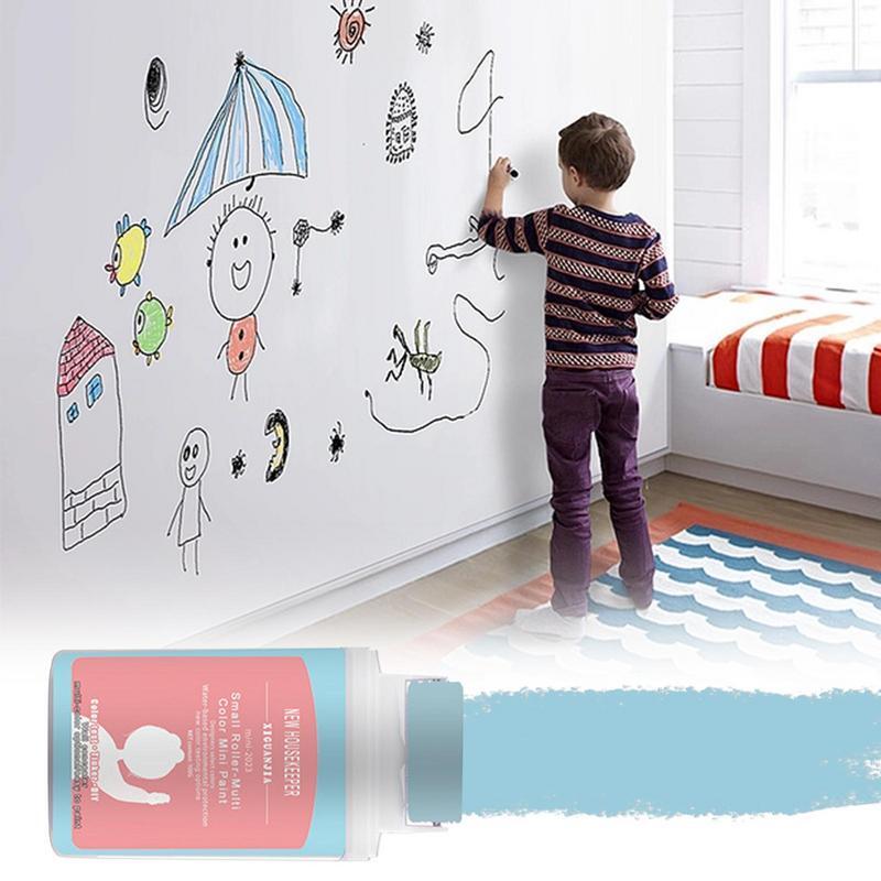 Wall Paint Roll Brush Portable Portable Damage Wall Repair Tool With Small Roller Interior Conceal Marks Cover Graffiti Home